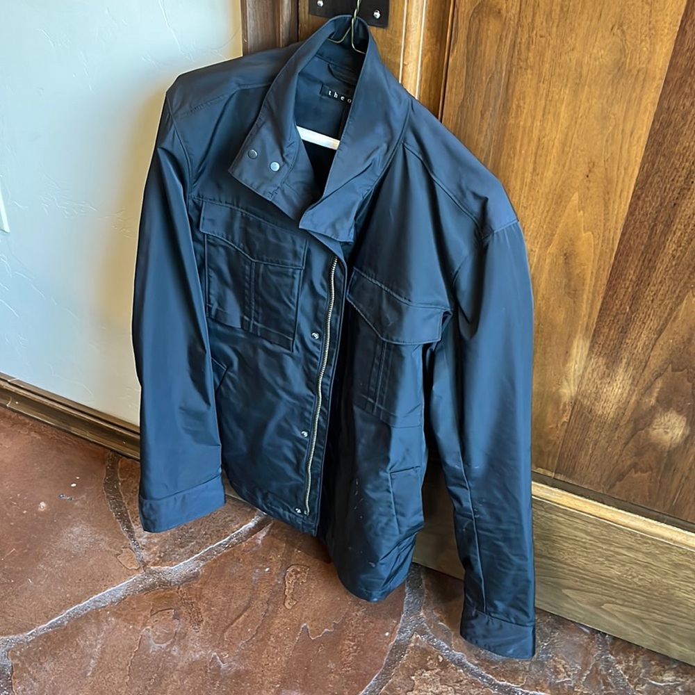 Navy Nylon Theory Jacket